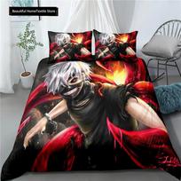 Anime Tokyo Ghoul 3D Printed Bedding Set Duvet Covers Pillowcases Comforter Bedding Set Bedclothes Bed Linen 70x133cm 2pcs