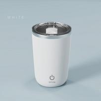 Magnetinis maišymo puodelis Elektrinis nerūdijančio plieno kavos puodelis Nešiojami įkraunami pieno kokteilių maišymo puodeliai Gėrimų indai 350ml gray
