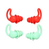 2 Pair Ear Plugs Waterproof Noise Reduction Shark Fin Edges Silicone Reusable Washable for Sleep