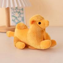 Simulation Stand Shoulder Camel Plush Toy Lovely Camel Animal Stuffed Soft Dolls Birthday Gift for Children Friends Decor 15cm geltona