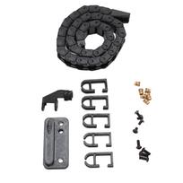 3D Printer Drag Chain 16.9in Black ABS Flexible Low Noise Easy to Install Wire Carrier Cable for black