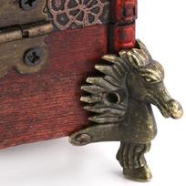 8PCS Horse Head Shaped Wooden Box Feet Leg Furniture Leg Corner Bracket Protector