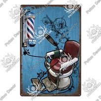 Dekoras Vintažiniai Skardiniai Ženklai Plakatas Metalinės Retro Plokštelės Kirpimo ir Skutimosi Kirpyklos Plakatas Geležinis Tapyba Sienų Meno Lipdukai 11.8x15.7inch black