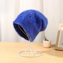 Moteriška triušio plaukų kepurė Rudeninė žiema pliušinė japoniška miela moteriška kepurė Šilta kailinė kepurė One Size blue