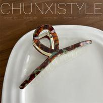 Women’s 2023 Large Metal Acetate Hairpin Shark Clip - Elegant Head Headdress