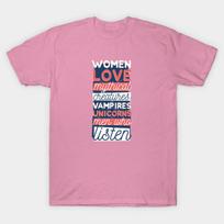 T Shirt Women Men Who Listen Harajuku Print Kawaii Tshirt Summer Short Sleeve Female T-Shirt Top Tee S rožinė
