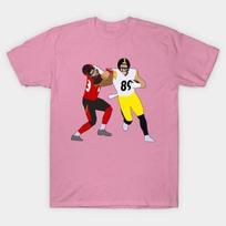 T Shirt Women Vance Mcdonald Stiff Arm Pittsburgh Steelers Harajuku Print Kawaii Tshirt Summer Short Sleeve Female T-Shirt Top Tee S rožinė