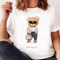 Women’s Summer Fashion Round Neck Top Casual Cute Printed Pattern T-shirts S