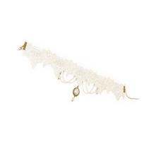 White Lace Choker Necklace Jewelry Fashion Forward Lace Choker with Victorian Gothic Appeal and Jewelry Accent įvairiaspalvis