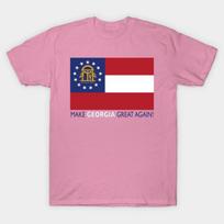 Marškinėliai Moterims Make Georgia Great Again Harajuku Spausdinimas Kawaii Marškinėliai Vasariniai Trumpomis Rankovėmis Moteriški Marškinėliai Viršus S rožinė