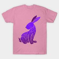 T Shirt Women Alt Bunny Indigo Harajuku Print Kawaii Tshirt Summer Short Sleeve Female T-Shirt Top Tee S rožinė