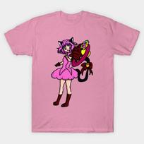 T Shirt Women Tokyo Cat Cat Ichigo Harajuku Print Kawaii Tshirt Summer Short Sleeve Female T-Shirt Top Tee S rožinė