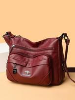 Women'S Bag Mother Bag Large Capacity Shoulder Messenger Bag Fashionable Atmosphere Women'S Bag Tide raudona