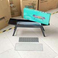 Nerūdijančio plieno sulankstomas nešiojamas kepsninės rinkinys Barbecue Grill blue