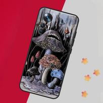 Weird Trippy Mushroom For POCO F5 X3 X5 Pro F3 F4 M5s X4 GT Case For Xiaomi 13 14 Pro 11T 12T 13T Pro 12 Lite 12X Mi 12 Pro black
