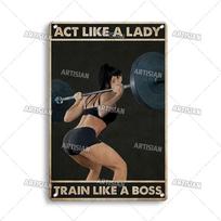 Artisian Fitness Metalinis ženklas Sporto klubas Skardinė plokštelė Sportinis dekoratyvinis plakatas Sienų dekoras Garažas Baras Pubas Klubas Viešbutis Kavinė Virtuvė Namai 7.8x11.8inch