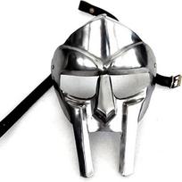 Gladiatoriaus veido kaukė Fantazijos vakarėlio kostiumas Romėnų gladiatoriai Arena Maximus Šalmas mf doom Filmas vikingų Rekvizitas gray