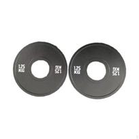 2Pcs Barbell Fractional Weight Plates Fitness Change 51mm/2in Gauge Lifting black