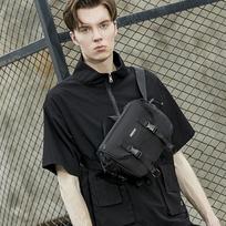 Functional Japanese-style shoulder sports bag men's crossbody messenger bag star style bag gray
