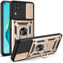Skirta Huawei P40 Lite E dėklas Atsparus smūgiams Šarvuotas Magnetinis žiedas Stovas Telefono dėklas Skirta P30 P40 Lite Slankiojanti kameros apsauga Galinis dangtelis For P30 Lite auksas
