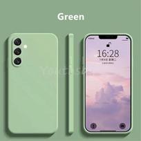 For Samsung Galaxy A15 Liquid Silicone Case Samsung A15 A25 A35 A55 Cover Funda Coque Soft TPU Phone Case Samsung Galaxy A15 For A15 5G žalia