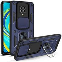 Skirta Xiaomi Redmi note 9S 9 pro max dėklas Kaukės magnetinis automobilio laikiklis žiedas Atsparus smūgiams šarvas Skirta Redmi note 9 galinis telefono dangtelis Poco M4 pro 4G mėlyna