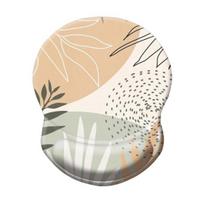 Mouse Pad with Soft Lycra Surface Ergonomic Gel Wrist Support Anti-Slip Base Mouse Mat Compatible with All Mice Mouse Pad