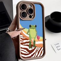 Cartoon Cute Frog Phone Case For iPhone 15 Pro Case funda iPhone 11 13 12 14 16 Pro Max XR XS X 7 8 Plus SE Soft Cover Bumper For iPhone 15