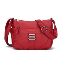 Middle-aged Women's Bag New Korean Casual Women's Crossbody Bag Fashionable Multi-pocket Soft Leather One-shoulder Mother Bag gray