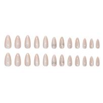 Glossy Press On Nails Medium Almond Cat Eye False Nails Stick On Nails for Women's Daily Wear Acrylic Artificial Nail