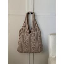 Vintage Knitting Bag Handmade Knitting Bag Tote Bag Hundred Shoulder Bag Ladies Handbag Shopping Bag žalia