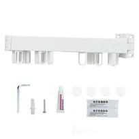 Wall Clothes Drying Rack Retractable Space Saving Rotating Ring Simple Clothes Hanger for Balcony white