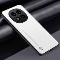 Prabangus PU odinis dėklas Xiaomi Poco X7 PocoX7 galiniam dangteliui Matinis silikoninis pilnos apsaugos telefono dėklas Redmi Note 14 Pro 5G For Poco X7 balta