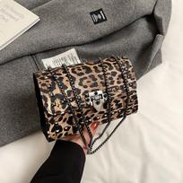 Temperamentas Moteriškas Krepšys Leopardinis Raštas Pažasties Krepšys Mados Tendencija Grandinėlės Peties Krepšys Karklo Nagai Messenger Krepšys Moterys juoda