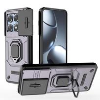 Skirta Xiaomi 13T 14T Pro 5G galinio dangtelio smūgiams atsparaus šarvinio žiedo dėklo slankiojančio fotoaparato objektyvo apsaugai magnetinio stovo laikiklio telefono dėkliams For Xiaomi 13T violetinė