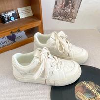 B-9107 platform white shoes women's ins tide retro Harajuku girls 2025 spring board shoes ulzzang bread shoes 35 smėlis