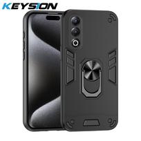KEYSION Shockproof Armor Case for Itel S25 Ultra Soft Silicone+PC Ring Stand Phone Back Cover for Itel S25 S25 Ultra for Itel S25 juoda
