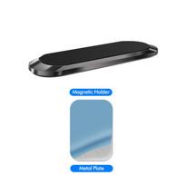 Magnetinis automobilio telefono laikiklis mini juostelių pastos stovas skirtas iPhone Samsung Xiaomi sieniniam cinko lydinio magnetui GPS automobilio laikiklio prietaisų skydelis juoda