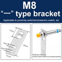 M8M12M18M30  1 shaped L-shaped Mounting Fixed Base Bracket For Proximity Switch Photoelectric Switch Sensor white
