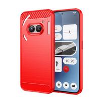 For Nothing Phone 2a Case For Nothing Phone 2a Cover 6.7 inch Carbon Fiber Shockproof Silicone Bumper For Nothing Phone 2a For Nothing Phone 2a raudona