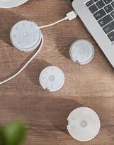 Japanese KM Cable Organizer: Charger, Data, Mouse, Headphone Storage & Winder Small, Random Color