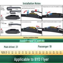 BYD Flair Car Specific Silent Boneless Rubber Wiper Blade