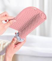 Silicone Insulation Mat: Anti-slip, Heat-Resistant Pad for Hair Straighteners and Curling Irons 21cm x 15.5cm rožinė