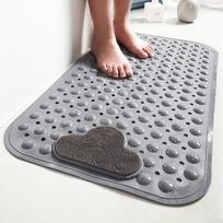 Cloud Massage Anti-Slip TPE Bath Mat with Suction Cups and Drainage Holes 70x40 cm gray