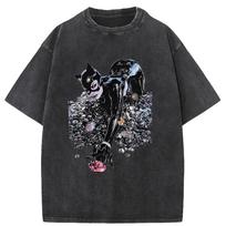 Distressed Punk T-Shirt Men Streetwear Uniform Girl Graphics Print Tshirt Men Harajuku Short Sleeve T Shirt S black