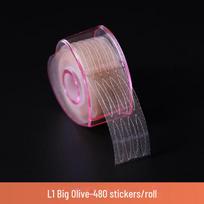 Lace Double Eyelid Stickers: Breathable, Flesh-Colored Mesh for Natural Beauty gray