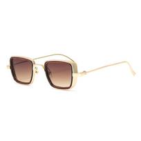 Steampunk Small Box Sunglasses Men'S Indian Sunglasses Men'S Glasses beige