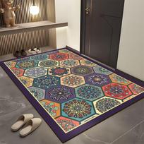 Įėjimo kilimėliai ir prieangio kilimėliai Retro diatomito purvo vonios kambario grindų kilimėlis Etninio stiliaus vonios kambario sugeriantys kojų kilimėliai 50 * 80cm gray