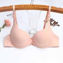 Moteriški apatiniai: Paminkštinta „Push-up“ liemenėlė su lankeliais - vientisa, vienspalvė 85B beige