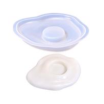 Silicone Fried Eggs Molds Handmade Candle Moulds Silicone Texture Suitable for Making Unique Home Decoration Projects 1 white